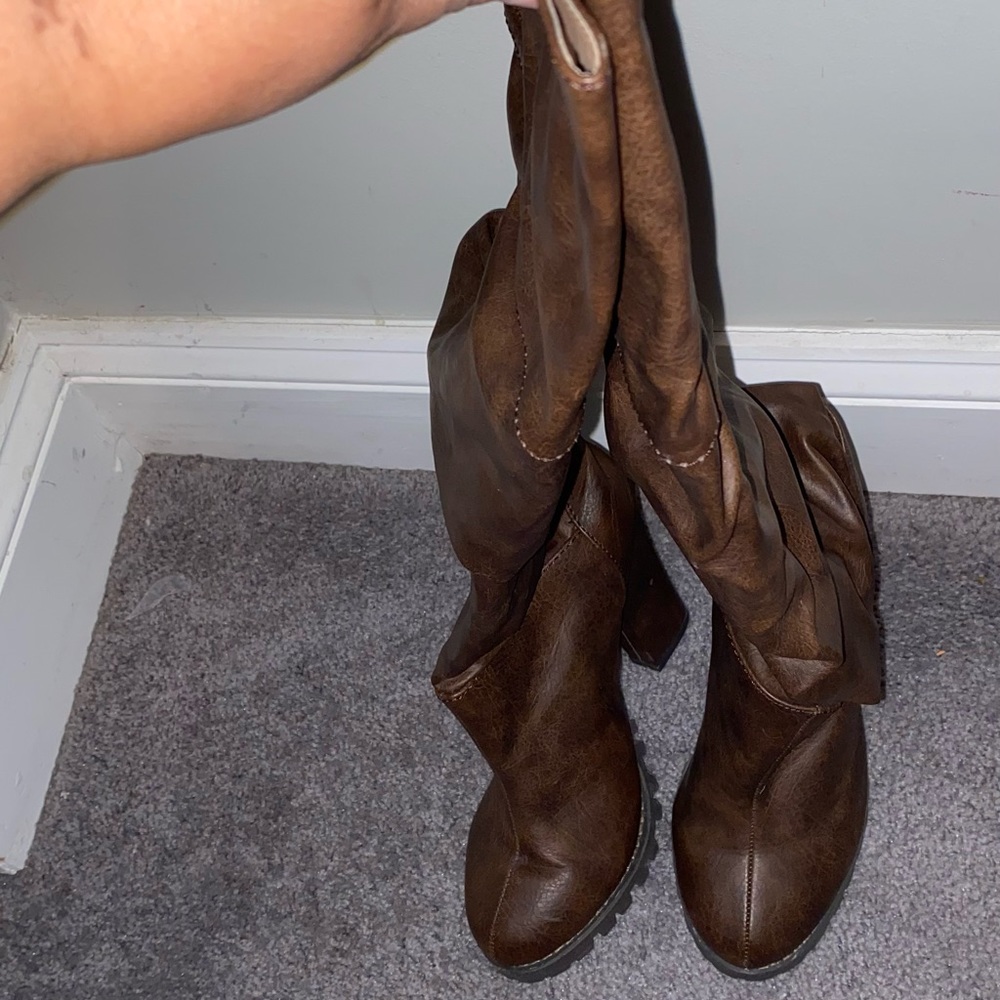 Dark Brown Knee Boot 8.5